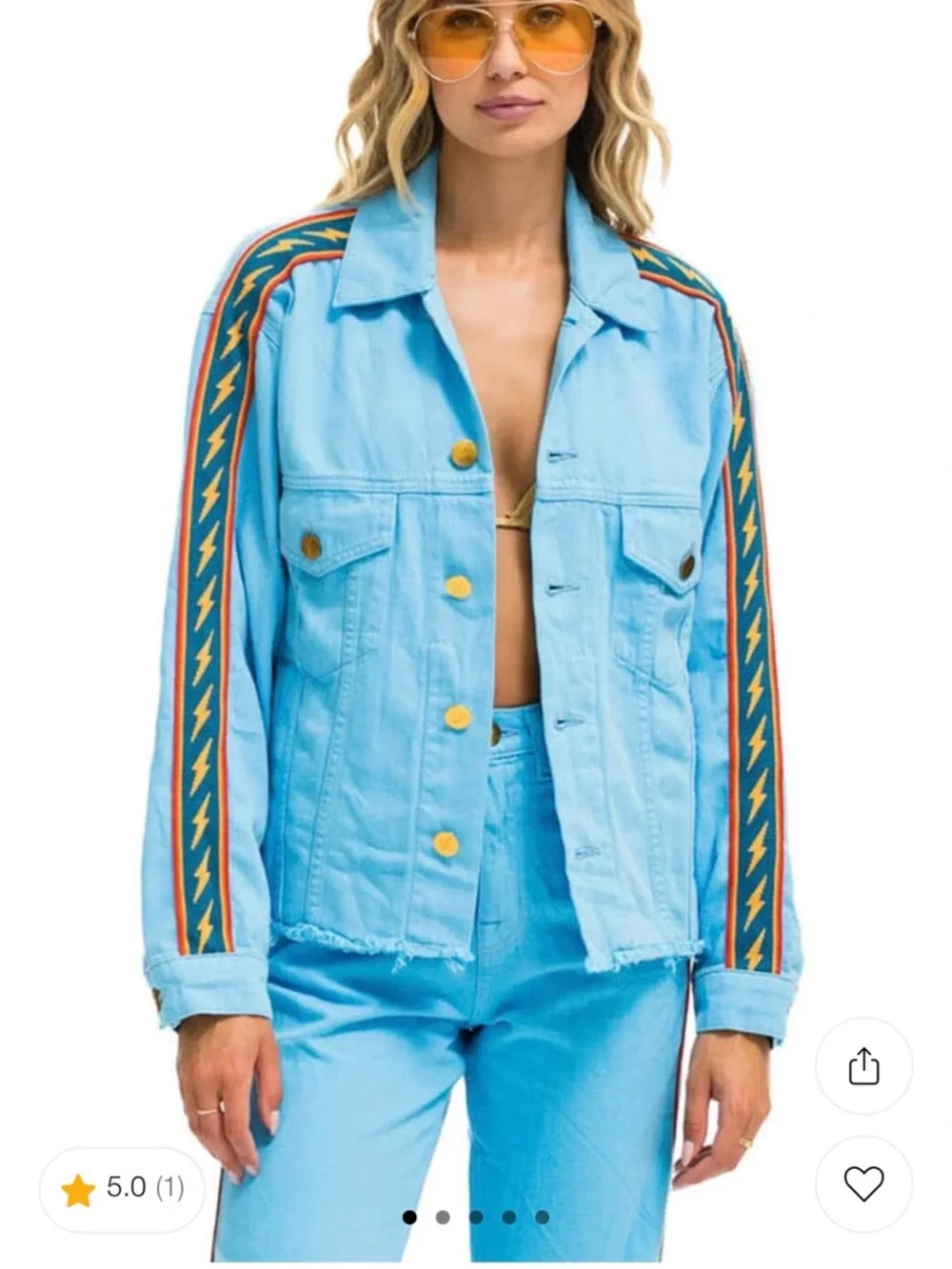 Aviator Nation Denim Cutoff Jacket Sz M - Picture 1 of 9